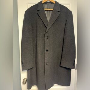 Men's Black Overcoat Calvin Klein dark gray